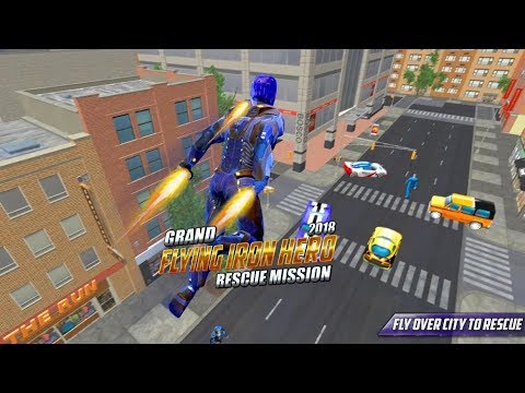Grand Superhero Flying Iron Rescue Vs Flying Superhero Spider Iron hero Rope Adventure
