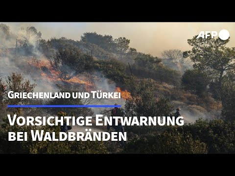 Waldbrände in Griechenland und der Türkei: Vorsichtige Entwarnung | AFP