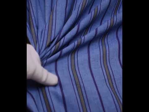 Stripe Multicolor Pure Cotton 100 GSM Handwoven Fabric 332 — video
