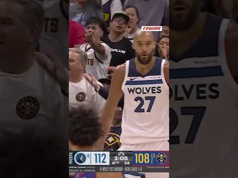 🤯 Le dunk de Rudy Gobert sur Nikola Jokic en fin de match, remporté par les Wolves aux Nuggets #nba