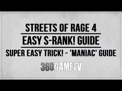 Streets of Rage 4 Easy S-RANK on Hard - Super Easy Trick! - Maniac Trophy / Achievement Guide