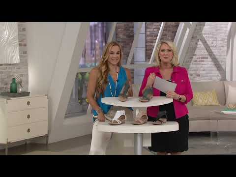 Earth Leather Perforated Wedges - Pisa Olea on QVC