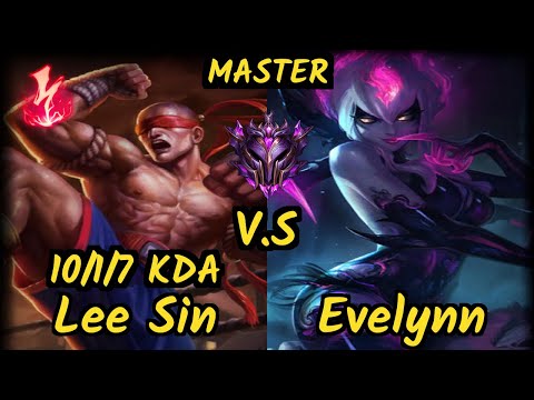 BJK Gilius (LEE SIN) vs EVELYNN - 10/1/7 KDA JUNGLE GAMEPLAY - EUW Ranked MASTER