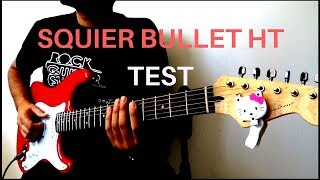 Video thumbnail for Squier Bullet ht (fiesta red) test by rubenaple