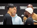 RYAN GARCIA LOOKS DOWN ON EMMANUEL TAGOE & HAS TENSE FACE OFF AFTER ALMOST BRAWLING AT WORKOUT