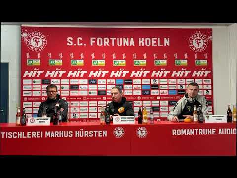 Press conference after S.C. Fortuna Köln - Alemannia in the quarter-finals of the Bitburger Cup