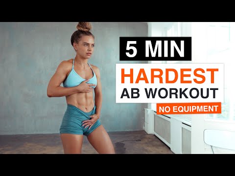 5 MIN HARDEST AB WORKOUT (MUST TRY!)