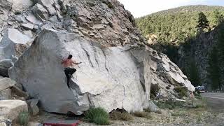 Video thumbnail of Left Arête, V5. 395 Boulder