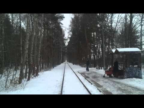 Führerstandssicht Strausberg Linie 89 im Schnee!
