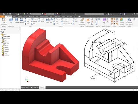 Autodesk inventor Tutorial for beginners Exercise 1