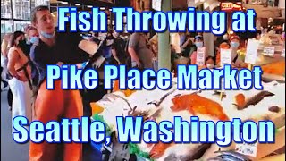 Fish Throwing at Pike Place Fish Market in Seattle, Washington