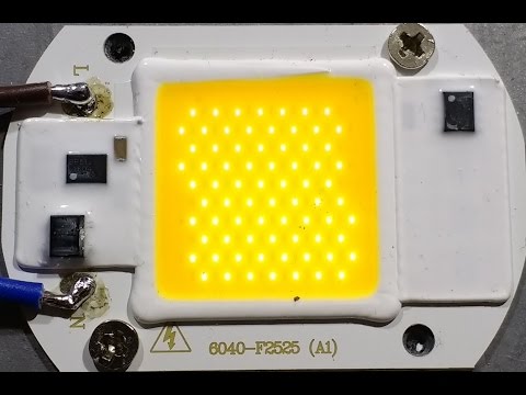 Driverless 50W LED teardown and schematic.