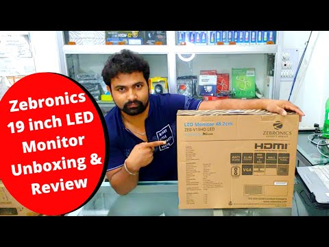 19 inch flat zebronics zeb v19hd led monitor, 1400 x 900, de...