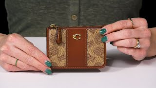 COACH Color-Block Coated Canvas Signature Mini ID Skinny SKU: 9887023