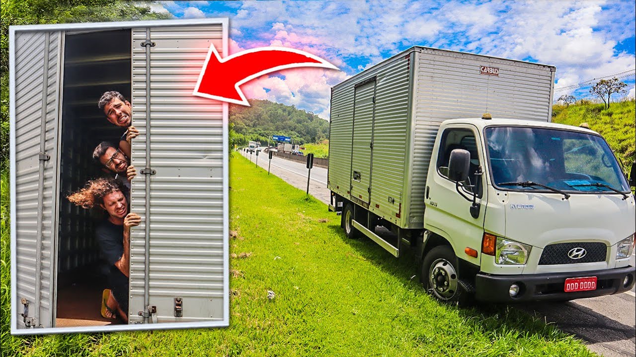 Viajei para Outra CIDADE Dentro do BAÚ do CAMINHÃO