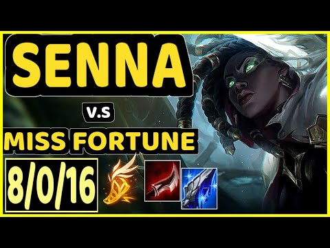 FORG1VEN (SENNA) vs MISS FORTUNE - 8/0/16 KDA BOTTOM ADC GAMEPLAY - EUW Ranked DIAMOND