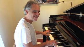 Andrea Bocelli Singing a Valentine Song & Playing His New Yamaha N3X AvantGrand Piano