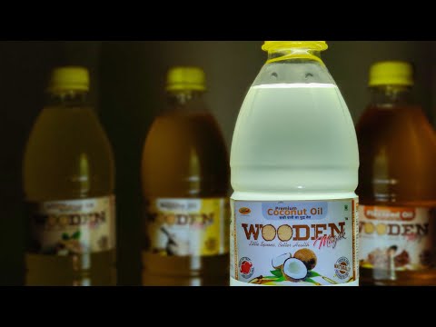 Wooden magick premium coconut oil (cold pressed) 1 l, for co...