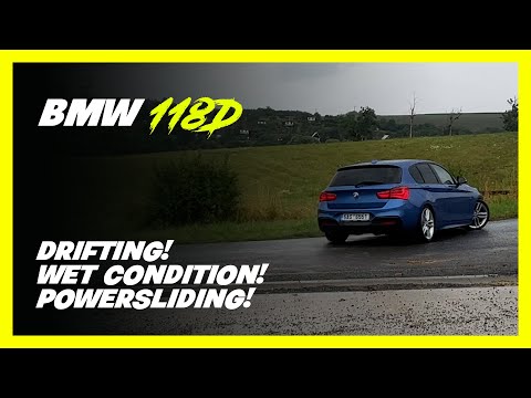 BMW 118D F20 LCI M Sport | DRIFTING IN WET! (DRIFT, POWERSLIDES, ROUNDABOUT, NO LSD!)