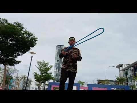 Rope flow training, practise  combination of tandem sneak with other flow