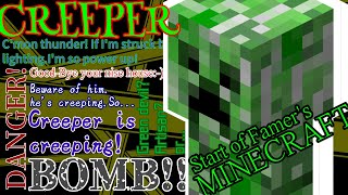 【実況】博物館を目指してクリーパーの群れに紐なしバンジー【minecraft】