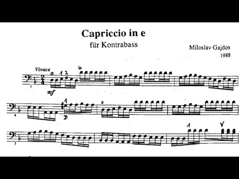 Miloslav Gajdos - "Capriccio in e" for Double Bass Solo
