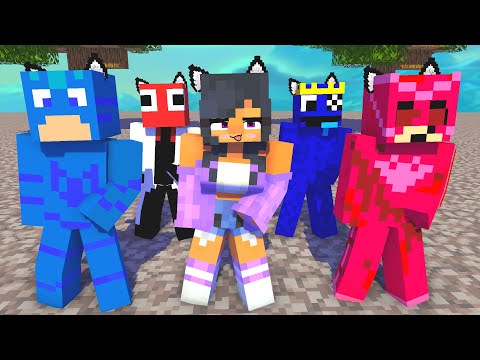 SIMPLE DIMPLE SUPER IDOL FIRST MEET APHMAU PJMASK VS RAINBOW  FRIENDS - MINECRAFT ANIMATION #shorts