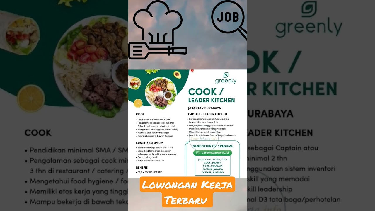 Lowongan Kerja Chef #lowongankerja #lowongankerjaterbaru #lowonganpekerjaan #chef #loker