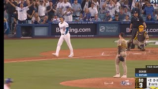 Shohei ohtani 1st Postseason Homerun!! ties the game!!🔥#shorts #mlb #baseball