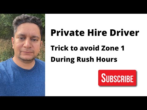 Uber Private Hire Driver Trick to avoid Zone 1 during rush hours, avoid the post codes explained.