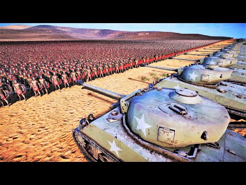 Can 1 MILLION Elite Roman Soldiers STOP 200 US Sherman Tanks - Ultimate Epic Battle Simulator 2