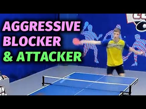SMART Block & Counterattack style: Oplachko Alexandr counterattacking blocker near the table