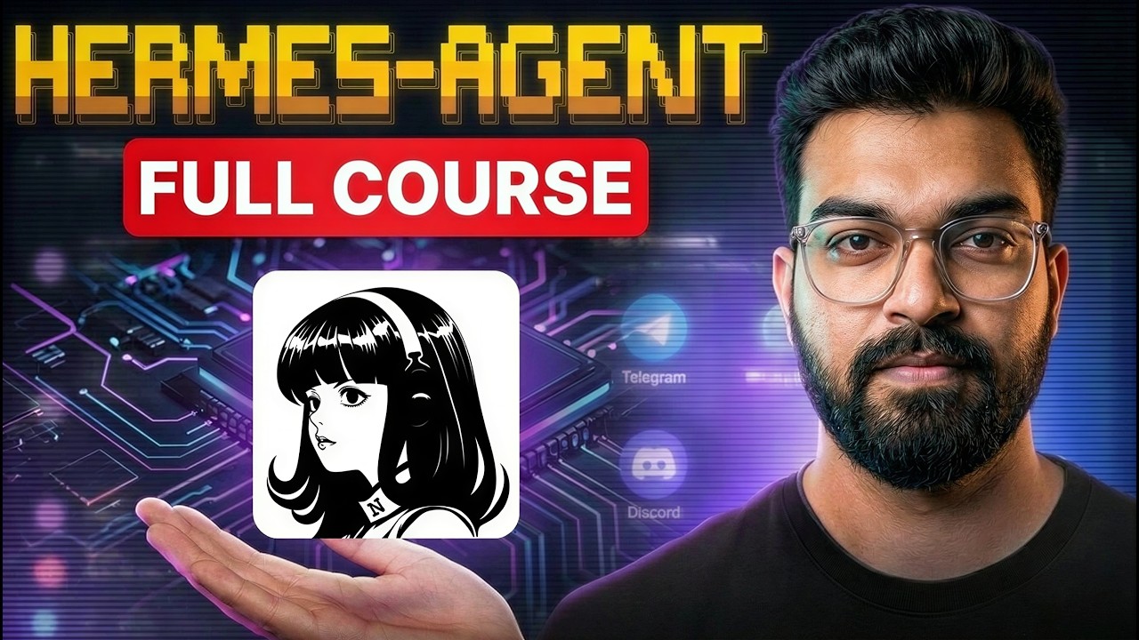 Hermes Agent Full Course | The Self-Improving AI Agent (2026)