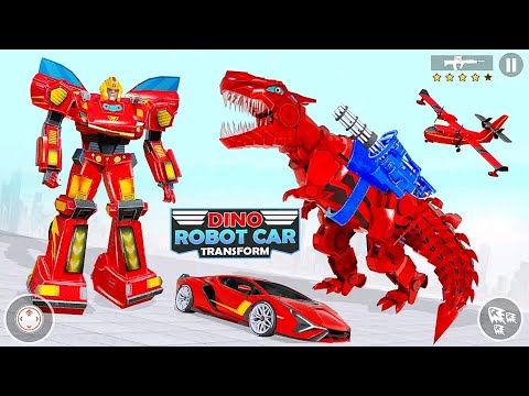 Dino Transform Robot Car Game: Red Robot Dragon Wars of Robot | Android iOS Gameplay