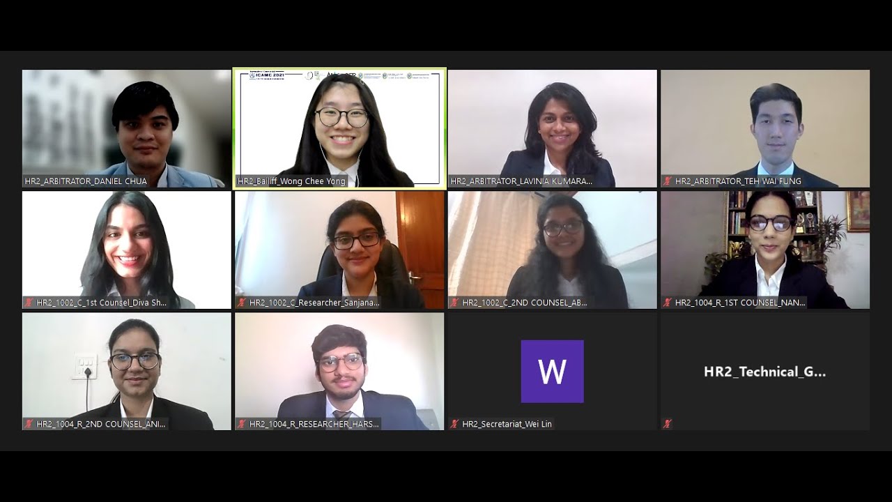 International Commercial Arbitration Moot Championship (ICAMC) 2021- Semi-final Round Hearing Room 2