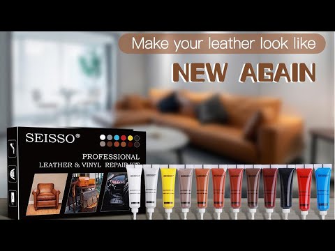 SEISSO 12 Colors Leather Repair Kit - - for Furniture Car Seats Couches Sofa Shoes Boat