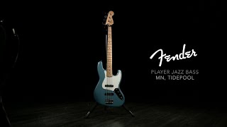 Video thumbnail for Fender Player Jazz Bass MN, Tidepool | Gear4music demo by Gear4music Guitars
