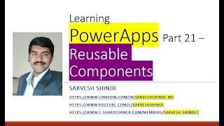 Create code less reusable components in PowerApps