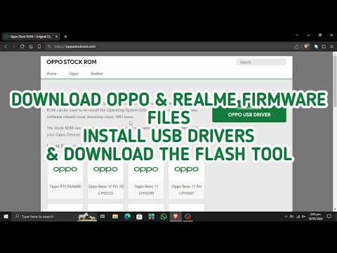 HOW TO DOWNLOAD OPPO & REALME FIRMWARE FILES AND FLASH TOOL AND THE USB DRIVERS