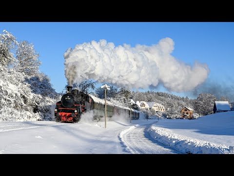 Winterdampf at its best - 97 501 auf der Schwäbischen Alb