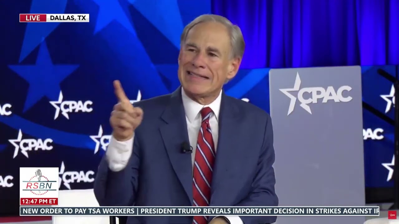 WATCH: Texas Governor Greg Abbott and Texas Senator Bryan Hughes Hold a Panel at CPAC 2026 - 3/27/26