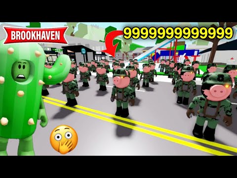 CACTUS VS 99999999999999999999 SOLDATS DE BROOKHAVEN ! ROBLOX - BROOKHAVEN RP