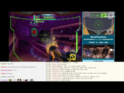 SGDQ 2015 Metroid Prime Hunters Speed Run by Mr. Shasta with Chat Reactions