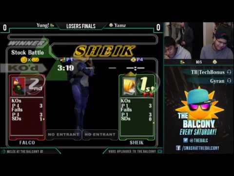 Melee @ the Balcony 81 - Losers Finals ft. Yamz (Sheik) VS Yung! (Falco)