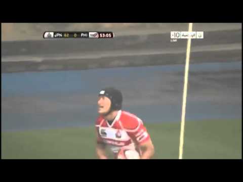 Kenki Fukuoka's first two touches of international rugby