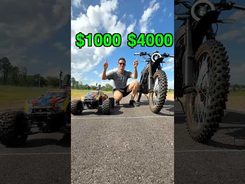 $1,000 RC vs. $4,000 Dirt Bike Drag Race!