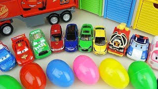 Mini Cars and Carbot toys with surprise eggs play