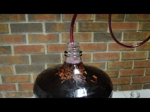 How To Make Red Wine From Grapes: The 1st Racking, Degassing, & Oaking