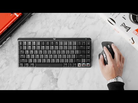 LOGITECH MX MECHANICAL MINI Belaidė minimalistinė klaviatūra su apšvietimu, Grafito spalvos, (US), Tactile Quiet video