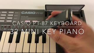 Video thumbnail for CASIO PT-87 Music 16” Keyboard - 32 Mini Key Piano - Old School 1980’s by MR. SILVARADO
